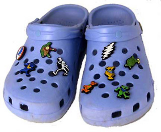 crocs with patches